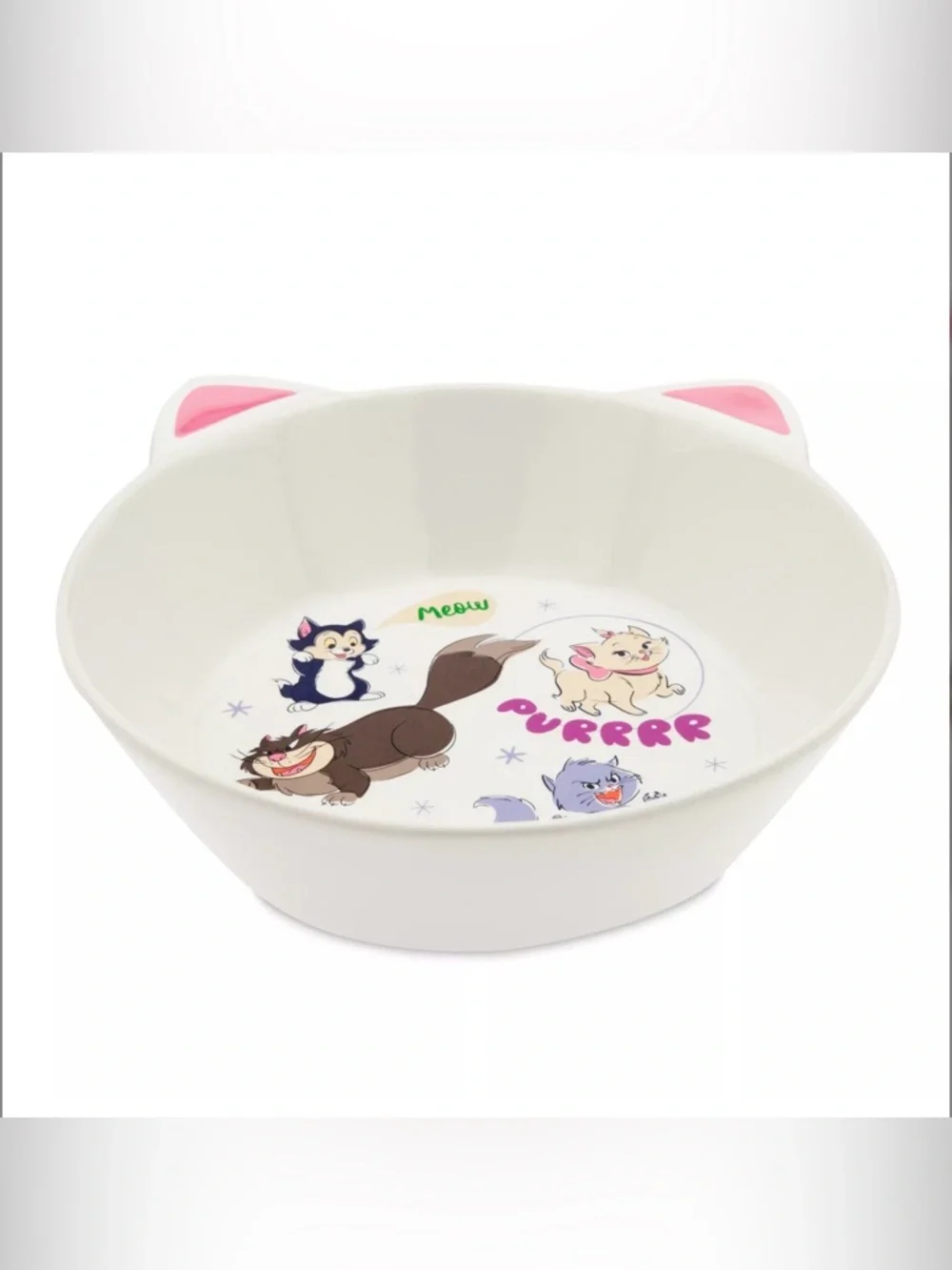 Disney Parks Critter Chaos Collection Lucifer Figaro Marie Cat Ears Pet Bowl